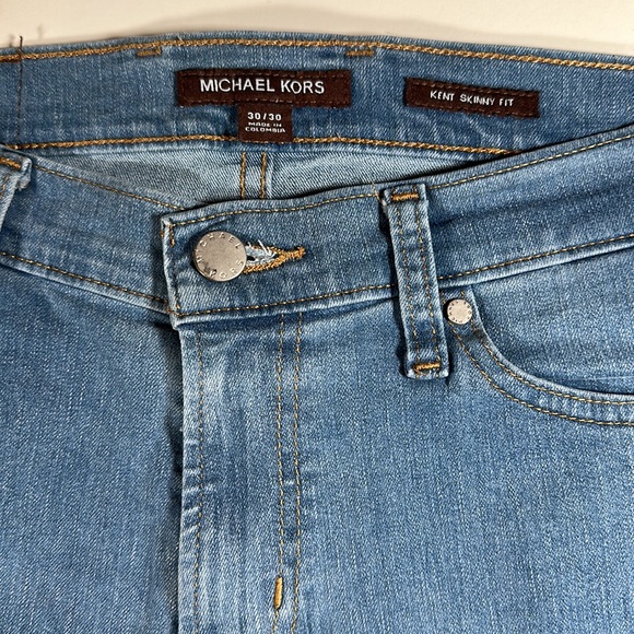 Men’s Michael Kors Kent Skinny Fit Light Blue Denim Jeans sz 30 - Picture 2 of 7